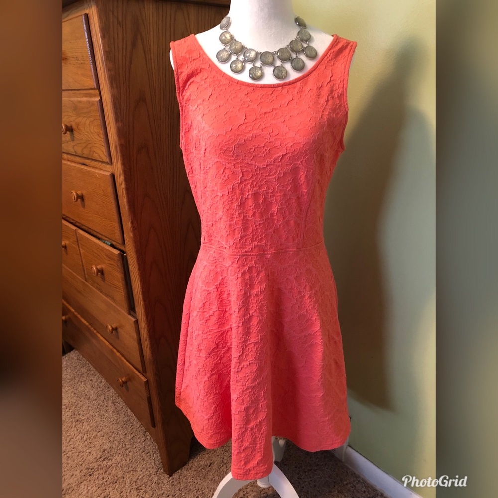 Frenchi Orange Melon colored Dress